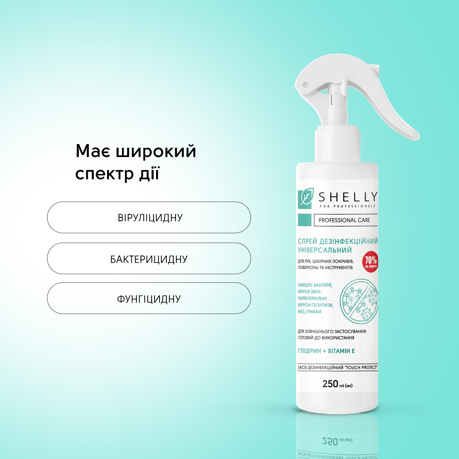 Спрей дезінфекційний універсальний Shelly 250 мл