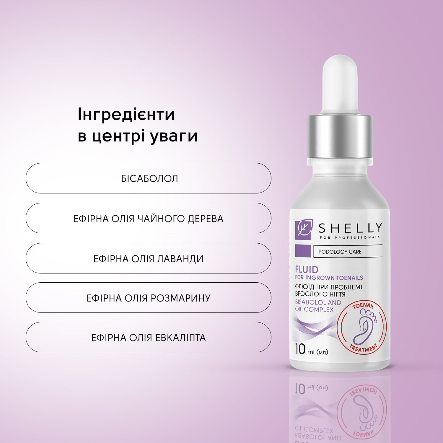 Флюїд при проблемі врослого нігтя з антибактеріальним ефектом Shelly 10 мл