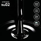 Гель-лак 02 Ultra Black Shelly 12 мл