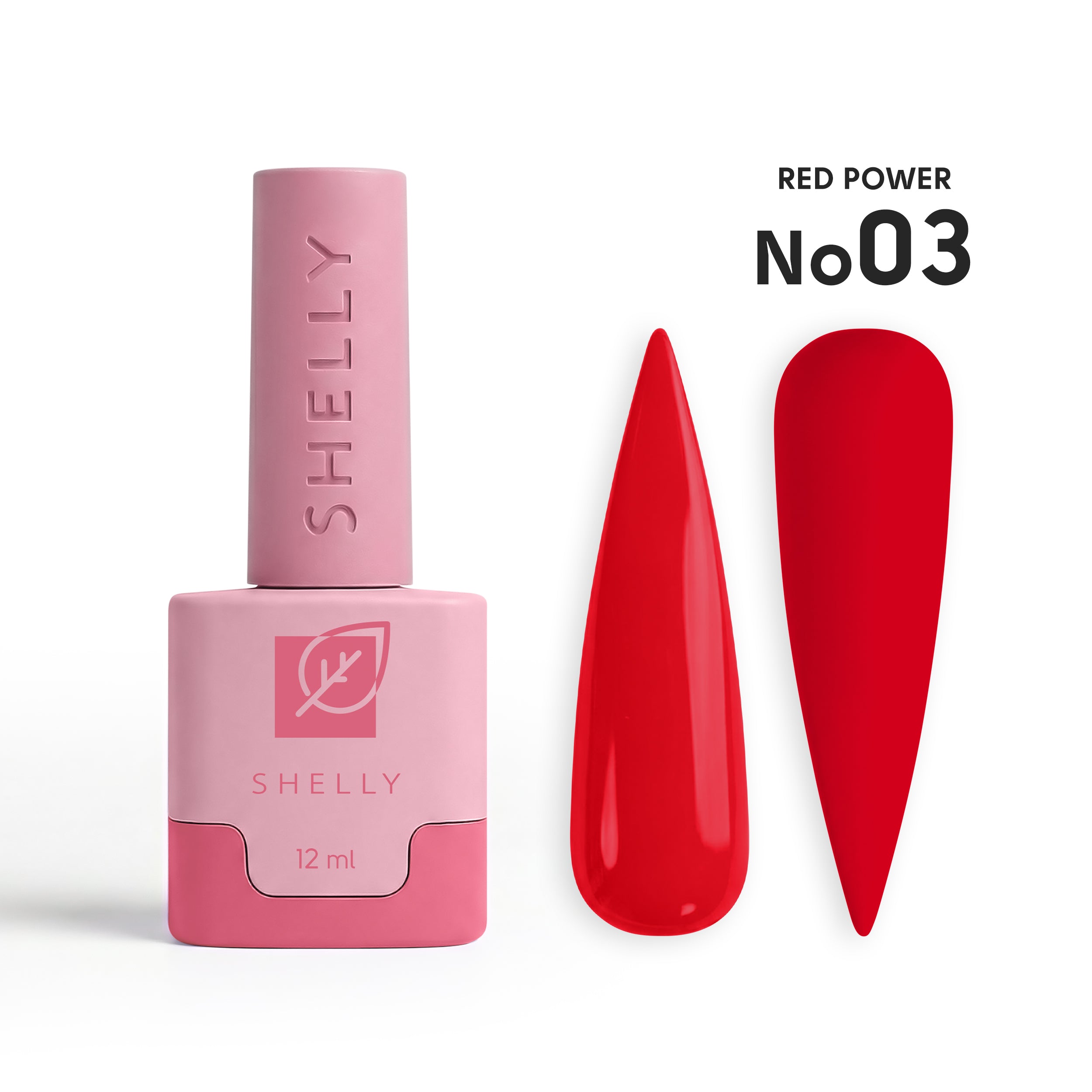 Гель-лак 03 Red Power Shelly 12 мл