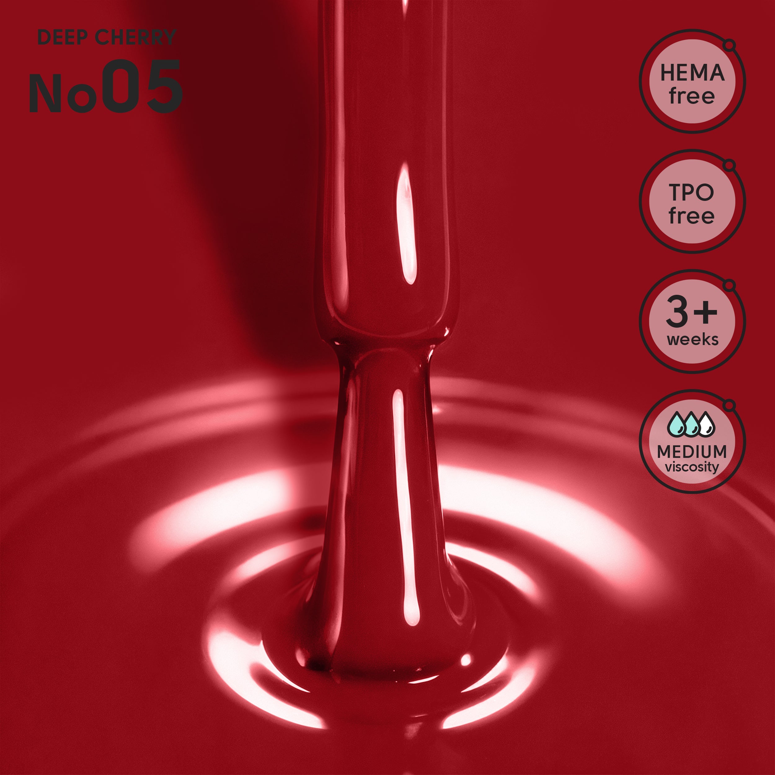 Гель-лак 05 Deep Cherry Shelly 12 мл