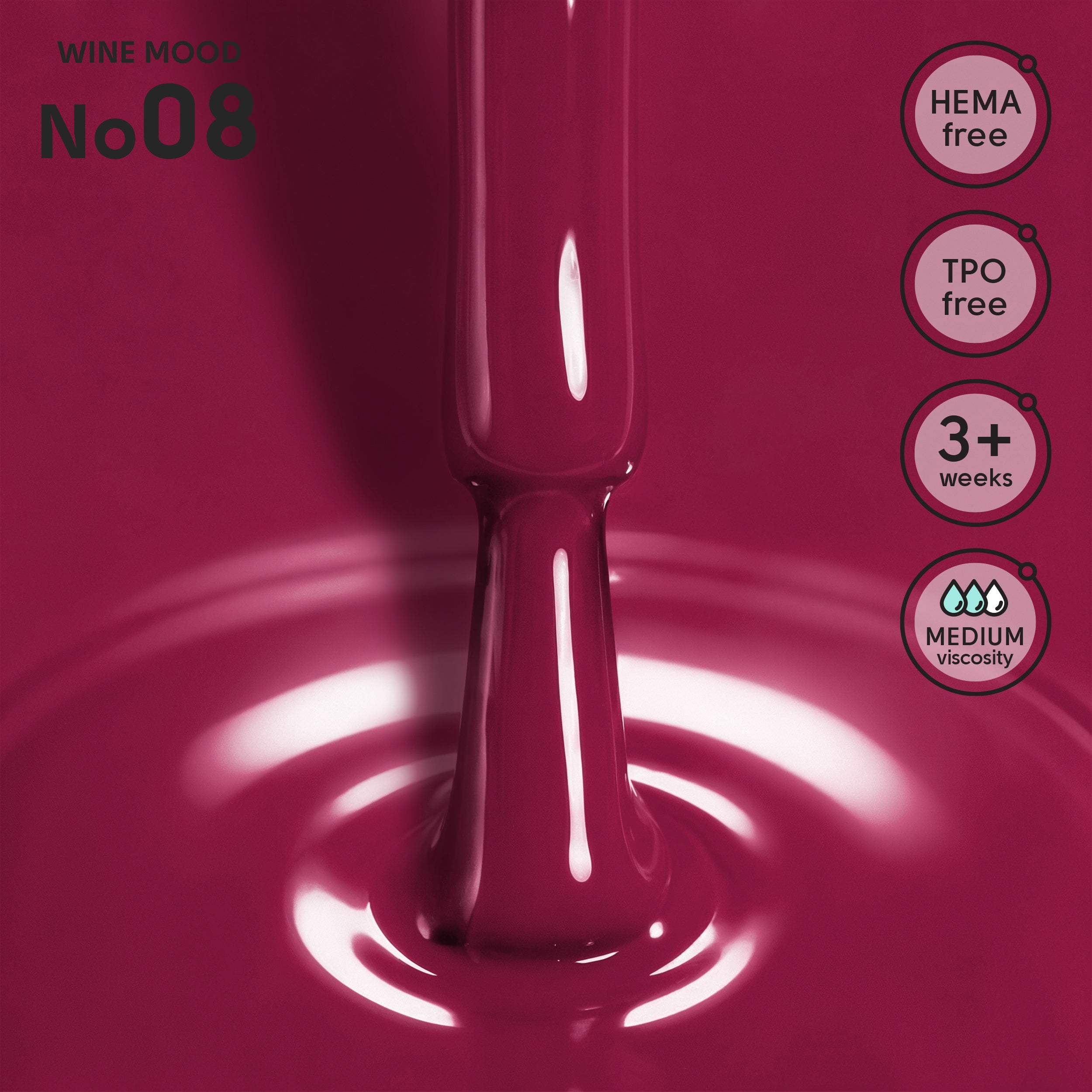 Гель-лак 08 Wine Mood Shelly 12 мл