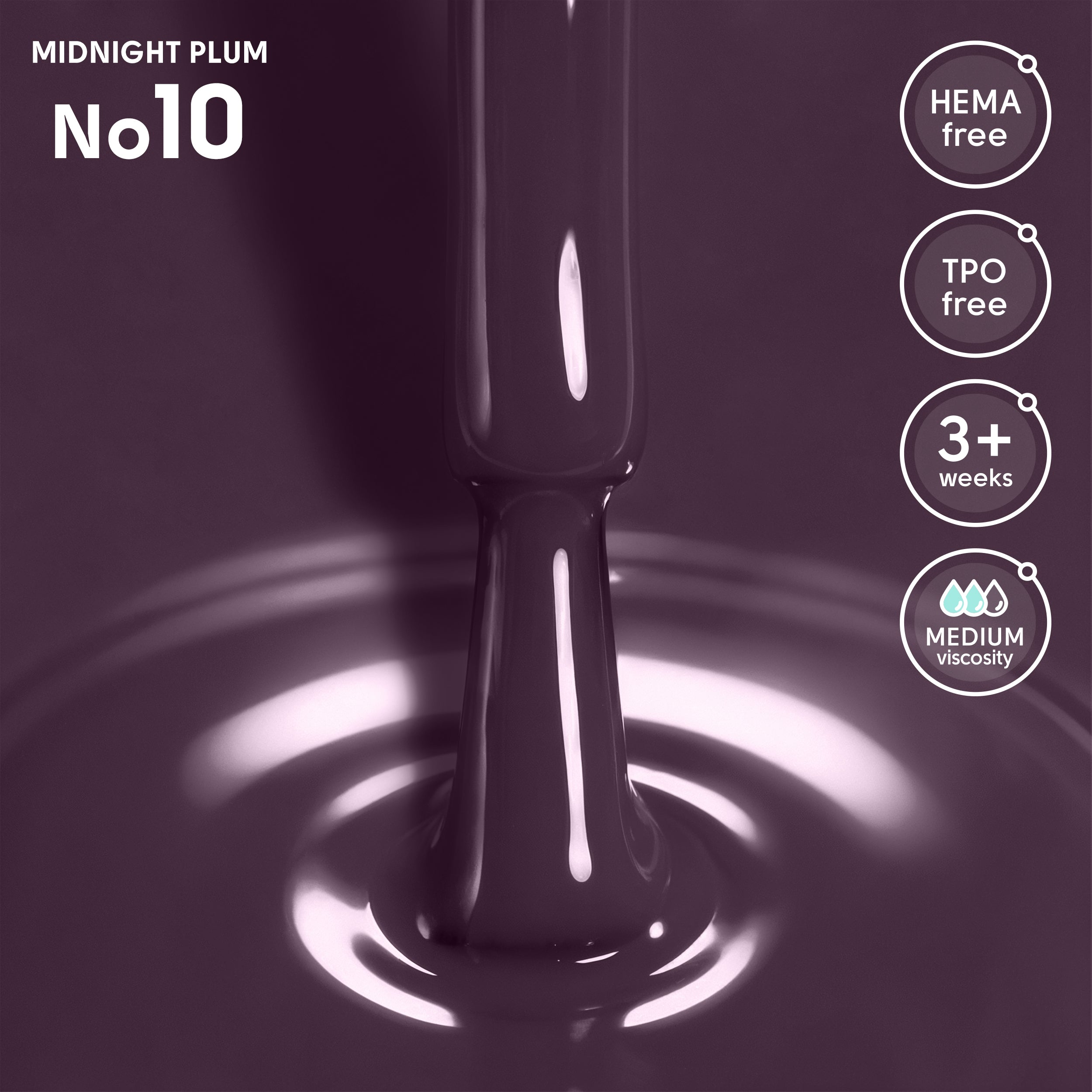 Гель-лак 10 Midnight Plum Shelly 12 мл