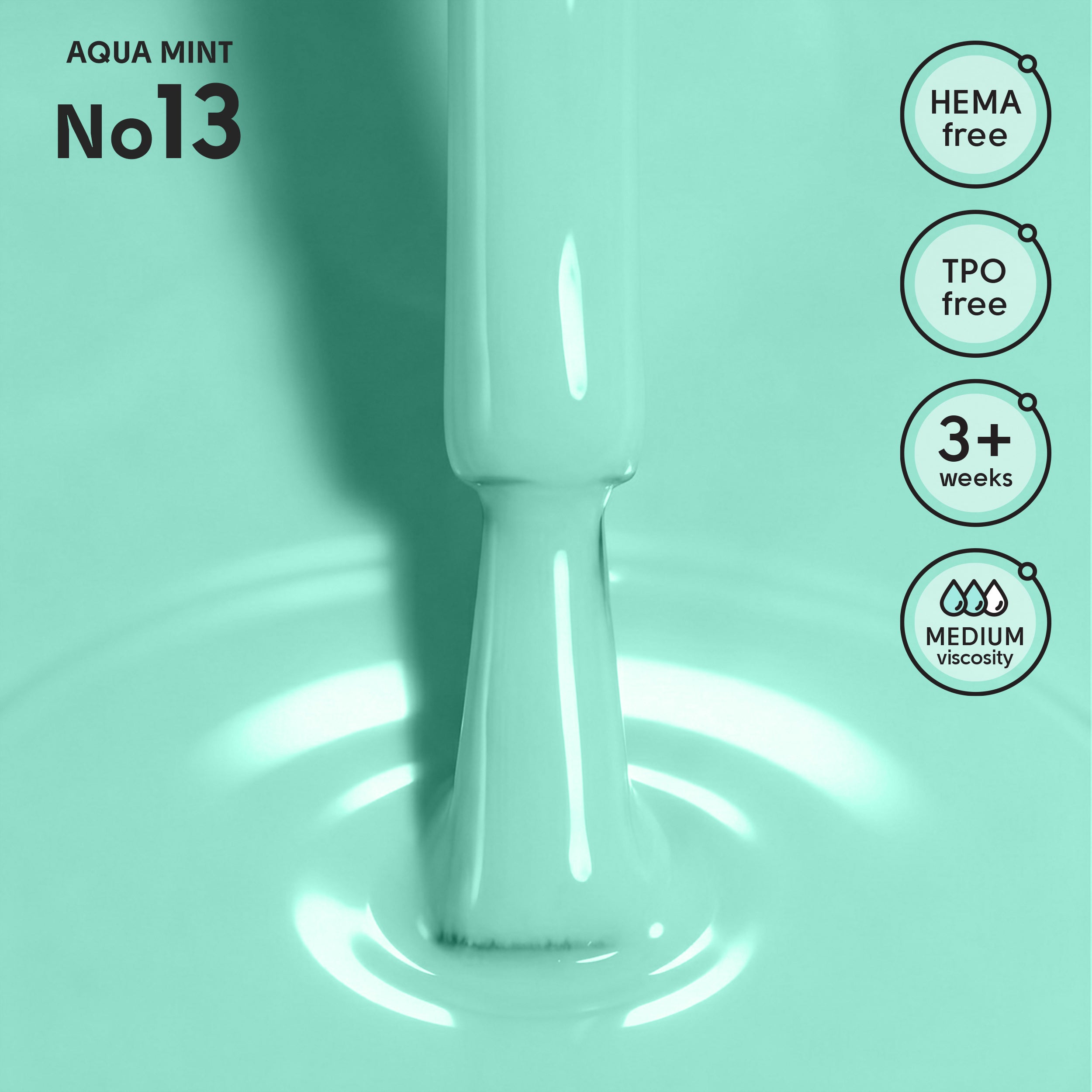 Гель-лак 13 Aqua Mint Shelly 12 мл