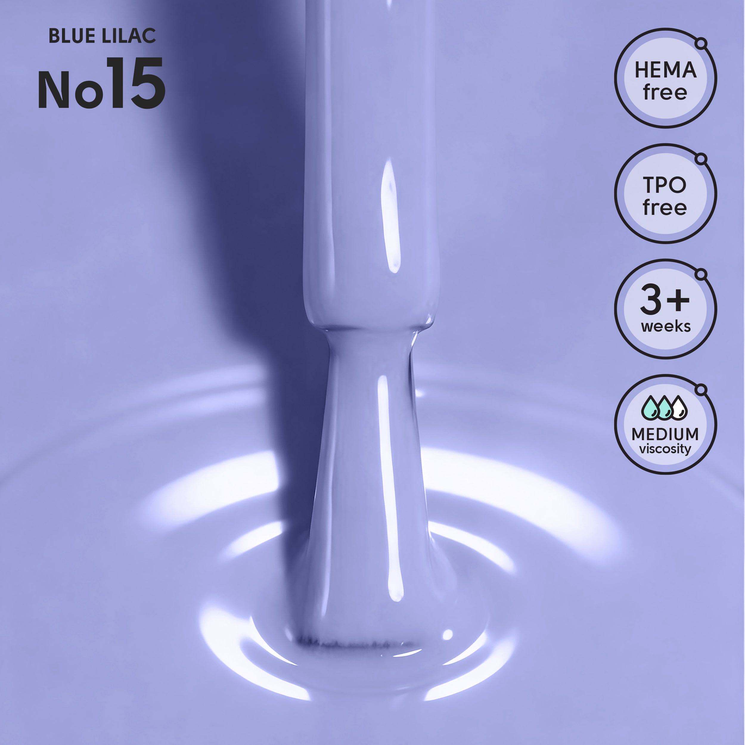 Гель-лак 15 Blue Lilac Shelly 12 мл