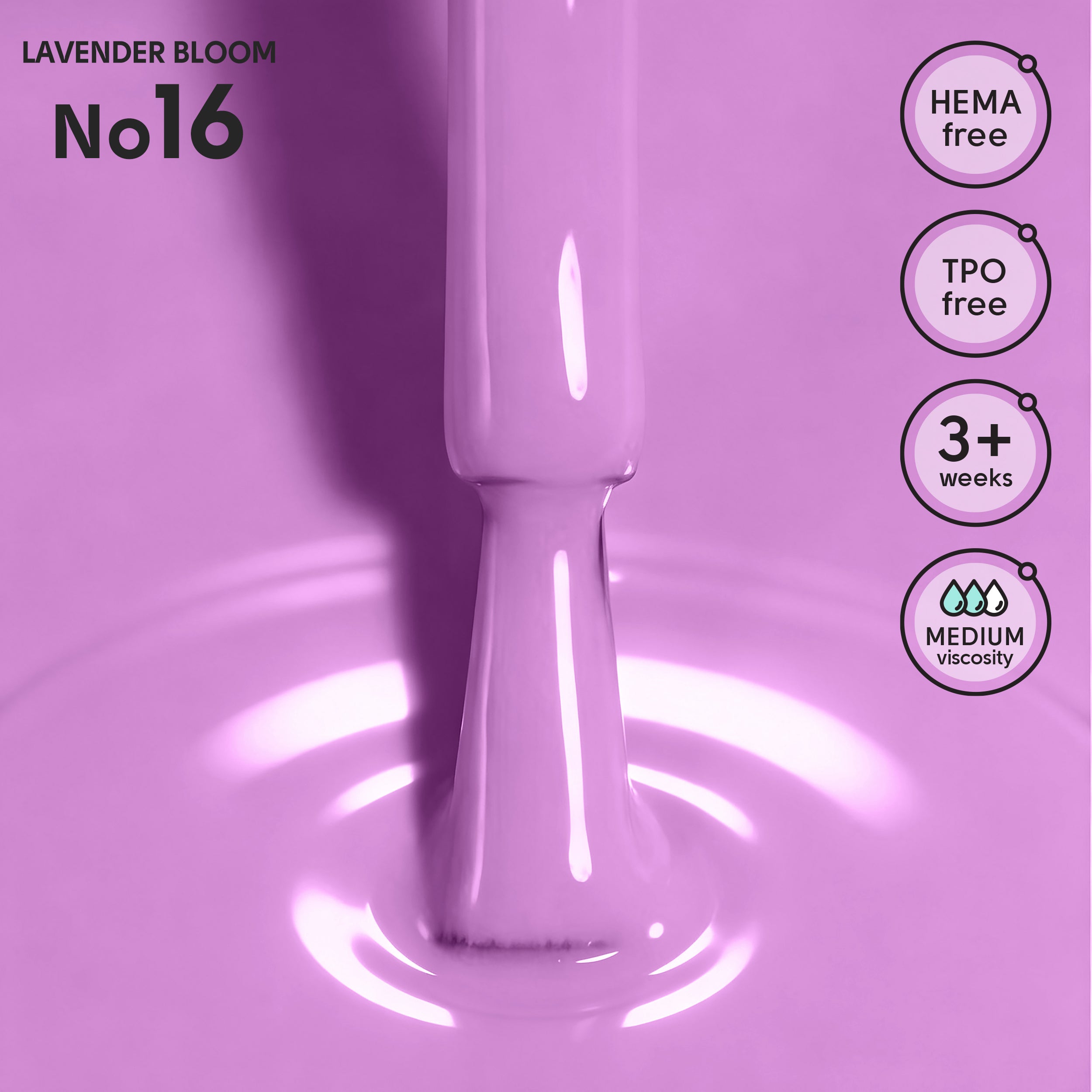Гель-лак 16 Lavender Bloom Shelly 12 мл