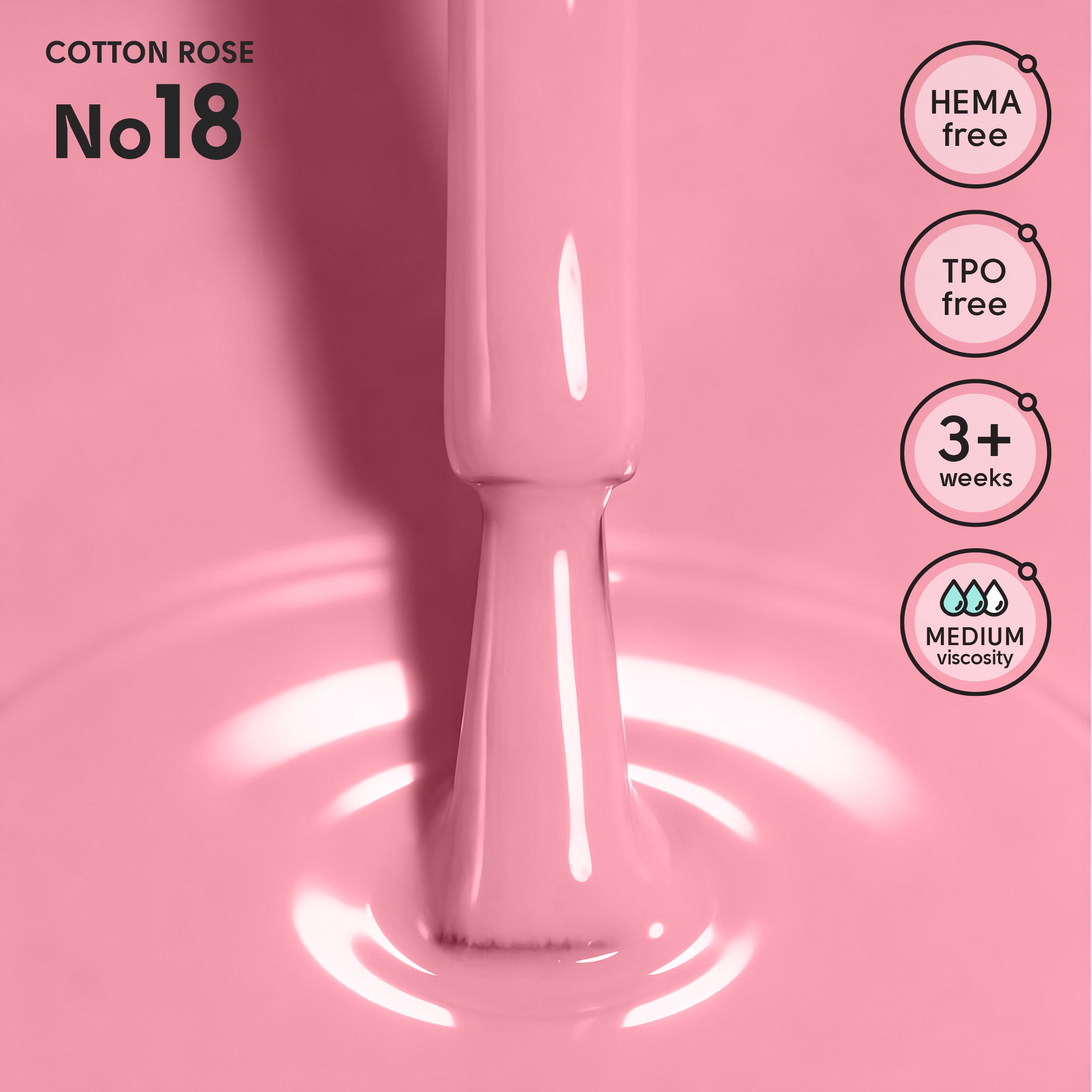 Гель-лак 18 Cotton Rose Shelly 12 мл