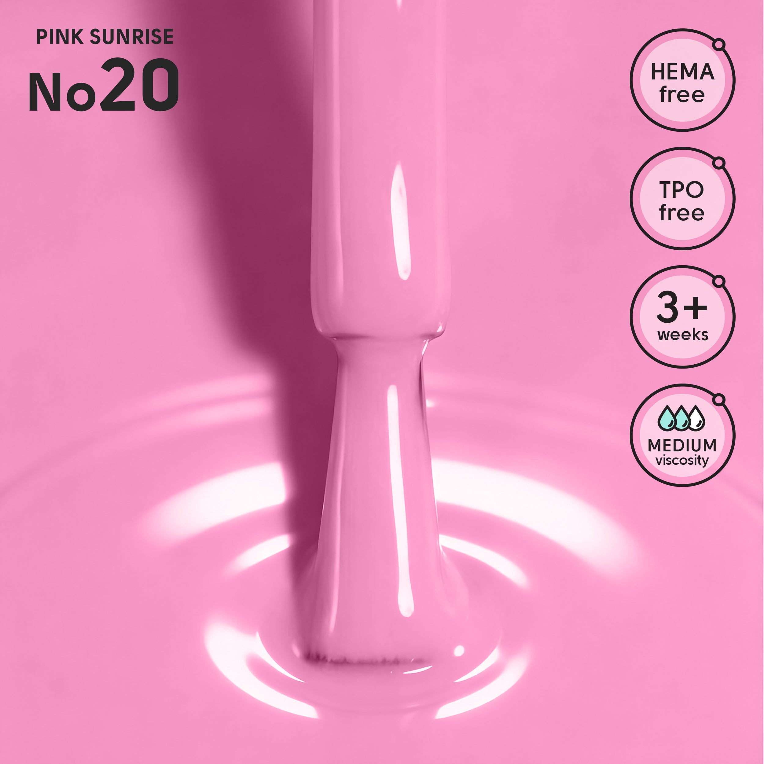 Гель-лак 20 Pink Sunrise Shelly 12 мл