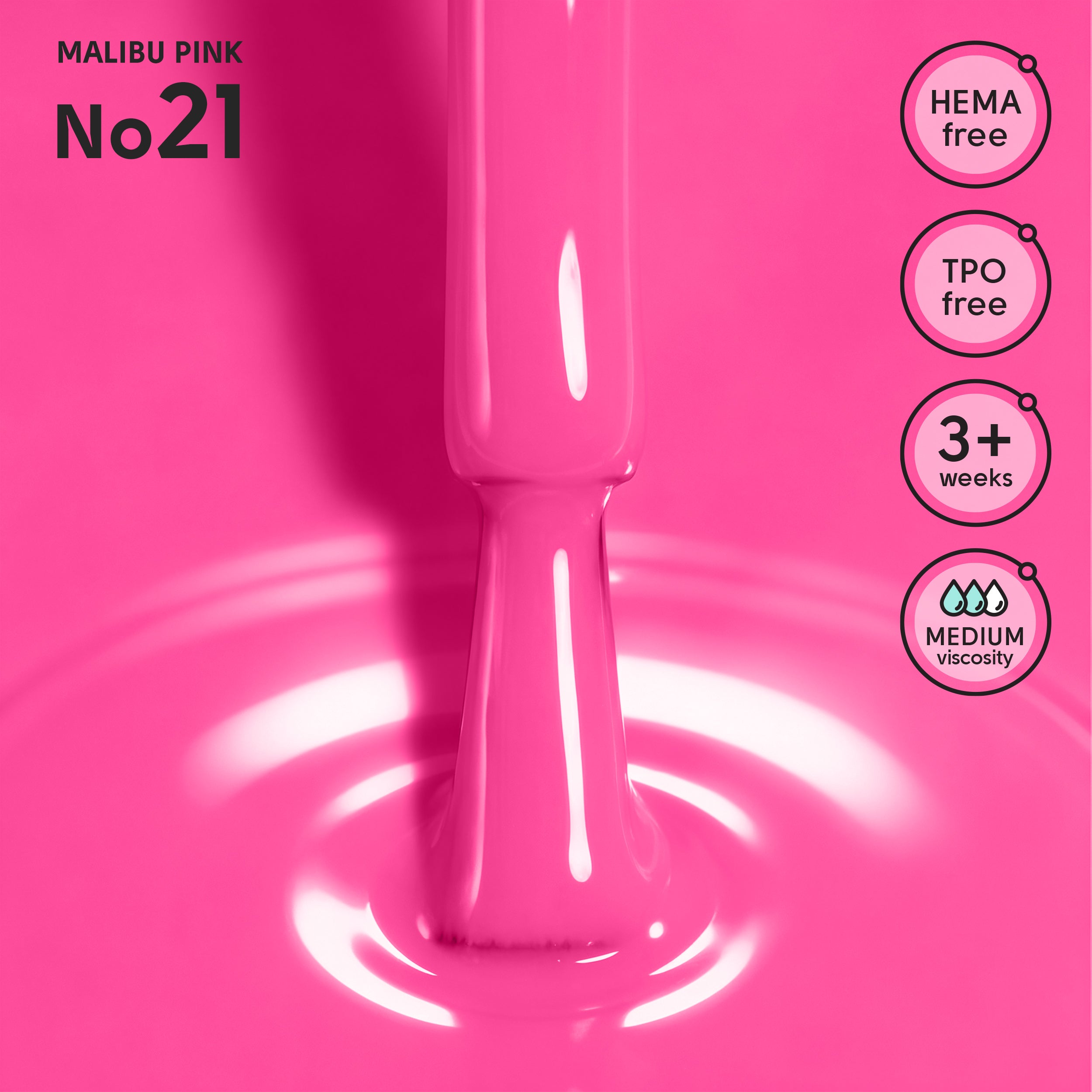 Гель-лак 21 Malibu Pink Shelly 12 мл