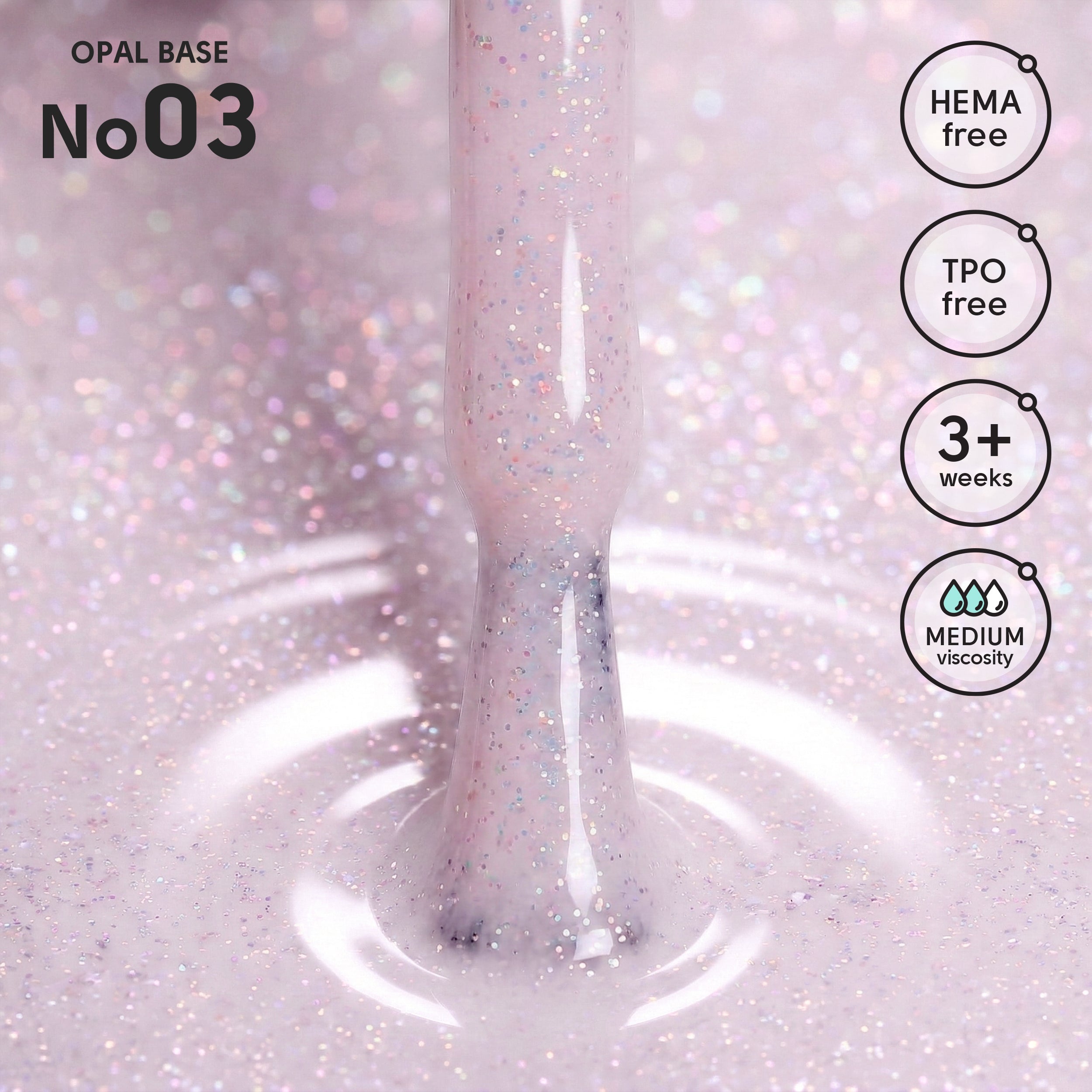 Камуфлююча база з шимером 03 Opal Base Shelly 12 мл