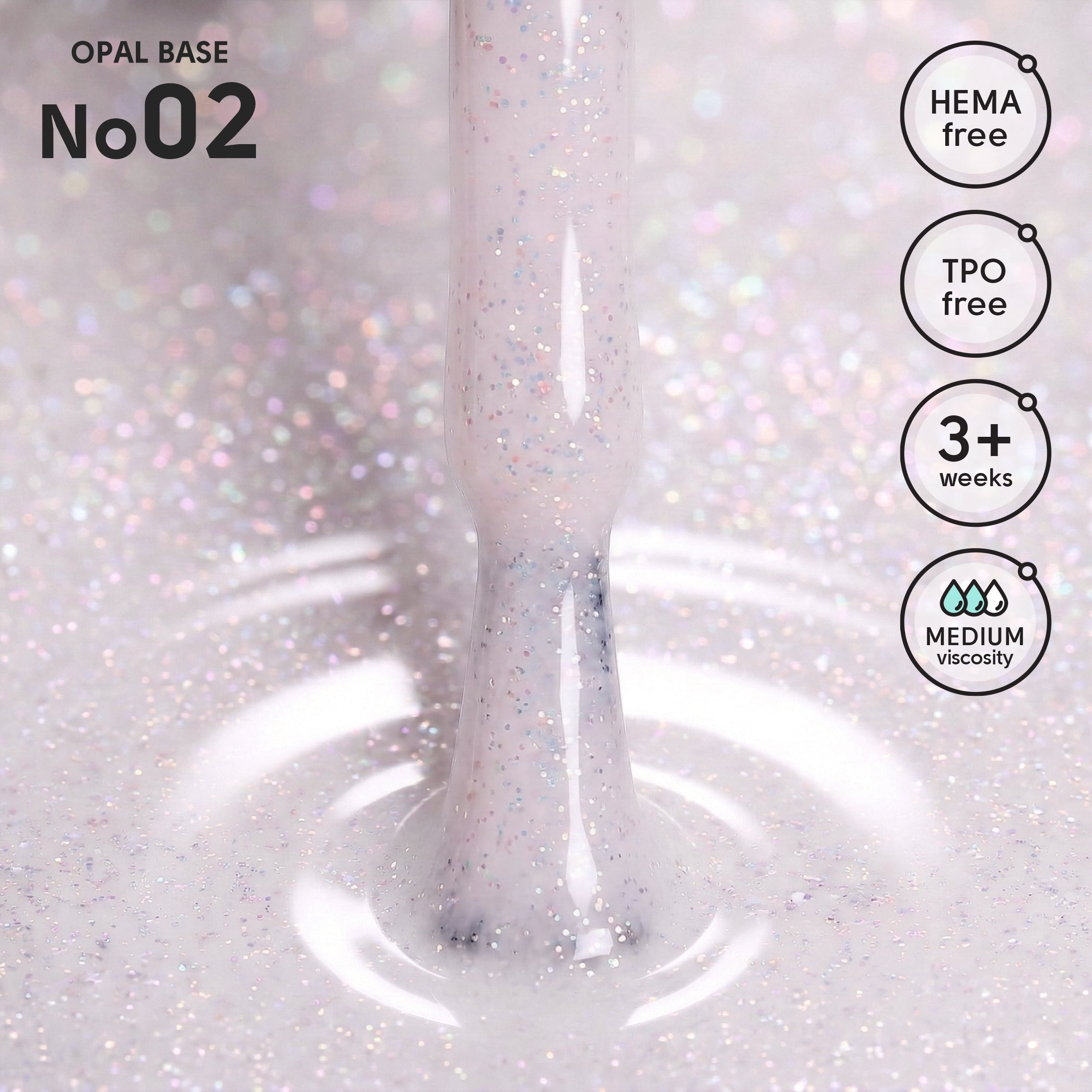 Камуфлююча база з шимером 02 Opal Base Shelly 12 мл
