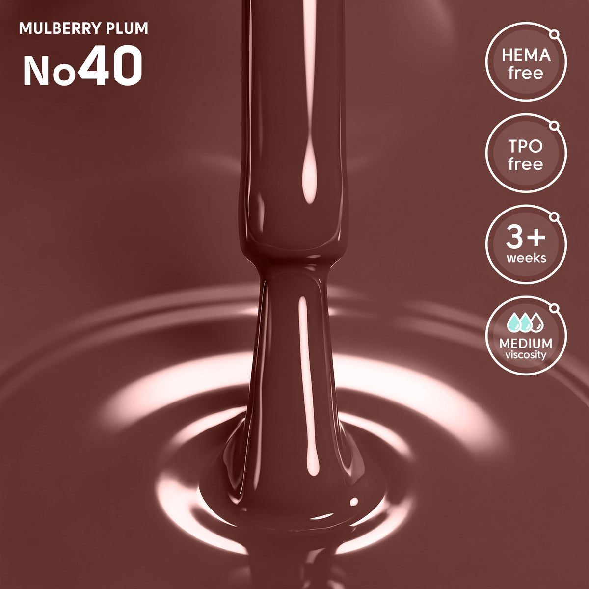 Гель-лак 40 Mulberry Plum Shelly 12 мл