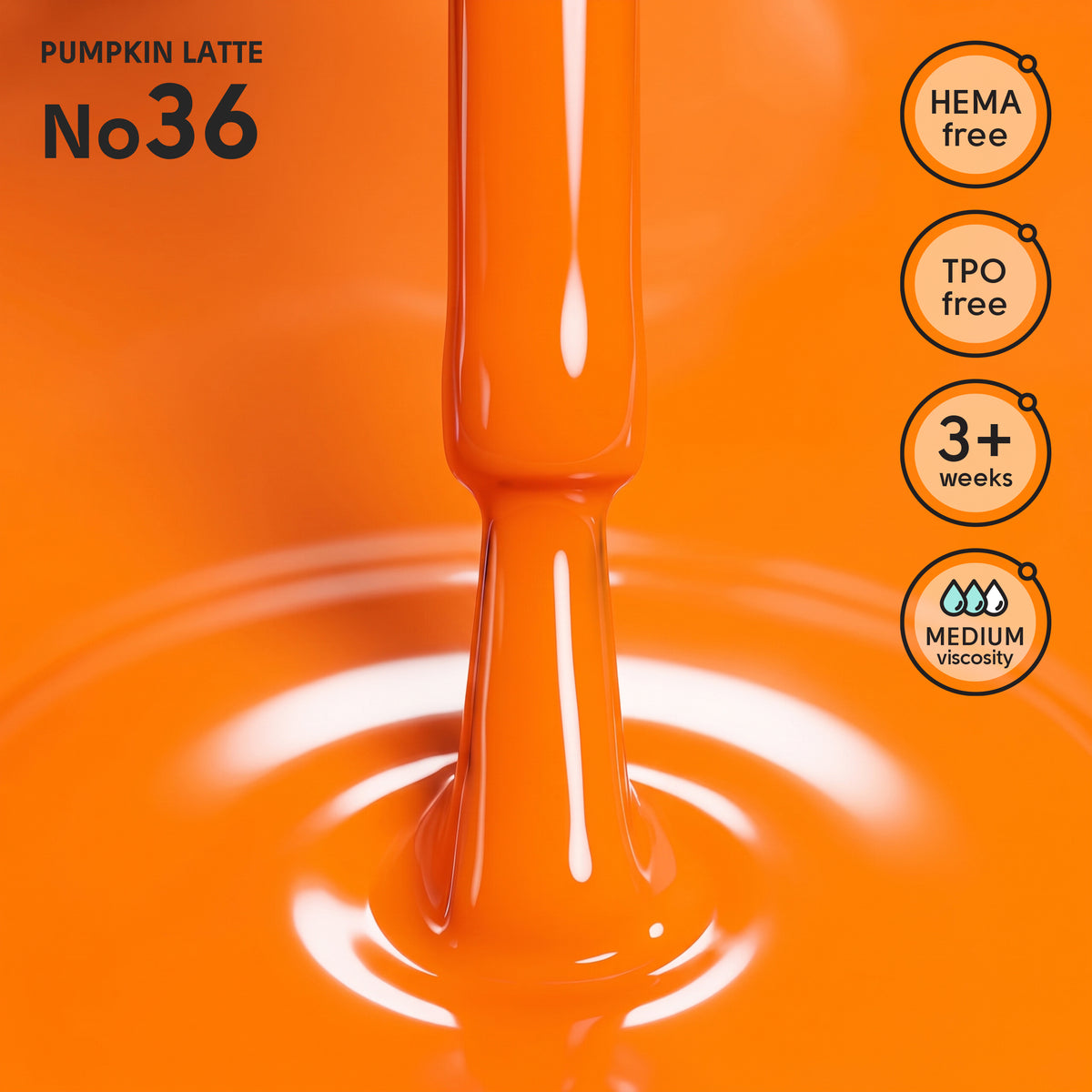 Гель-лак 36 Pumpkin Latte Shelly 12 мл