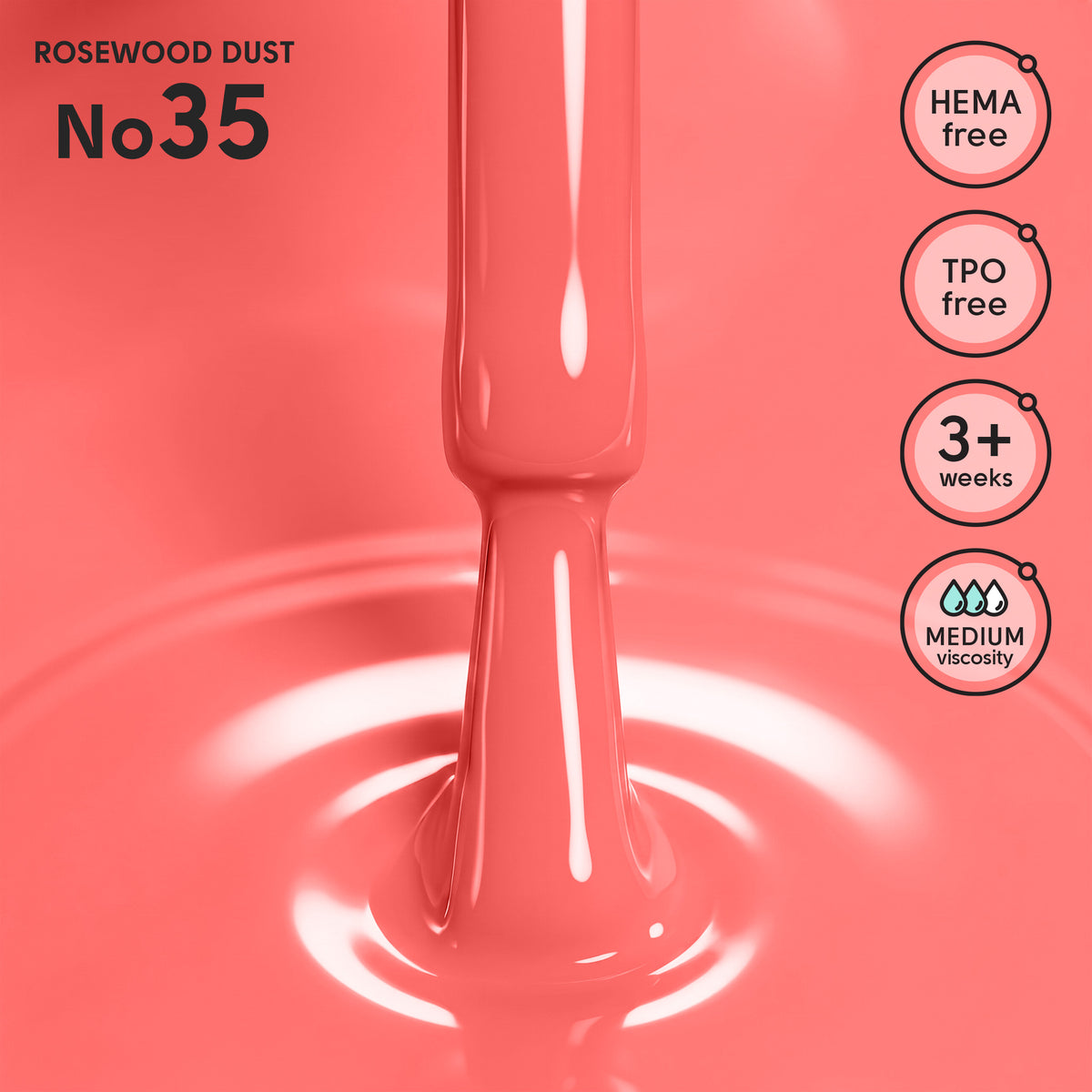 Гель-лак 35 Rosewood Dust Shelly 12 мл