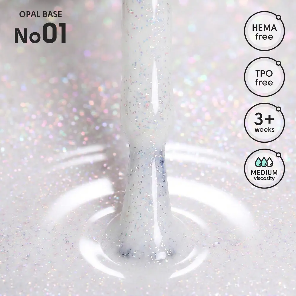 Камуфлирующая база с шиммером 01 Opal Base Shelly 12 мл