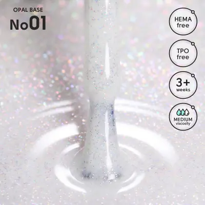 Камуфлирующая база с шиммером 01 Opal Base Shelly 12 мл