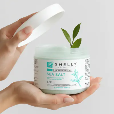 Сіль для ванн з алантоїном, екстрактом зеленого чаю та розмарину Shelly 550 г