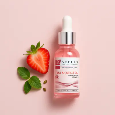 Масло для ногтей и кутикулы с экстрактом земляники и витамином Е Shelly 30 мл