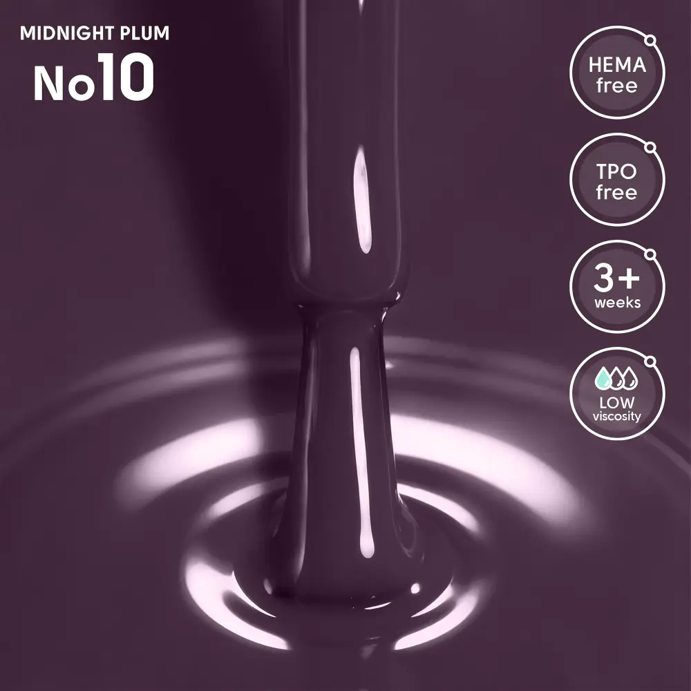 Гель-лак 10 Midnight Plum Shelly 12 мл