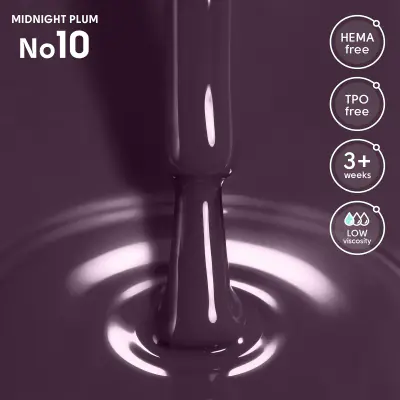 Гель-лак 10 Midnight Plum Shelly 12 мл