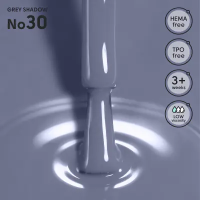 Гель-лак 30 Grey Shadow Shelly 12 мл