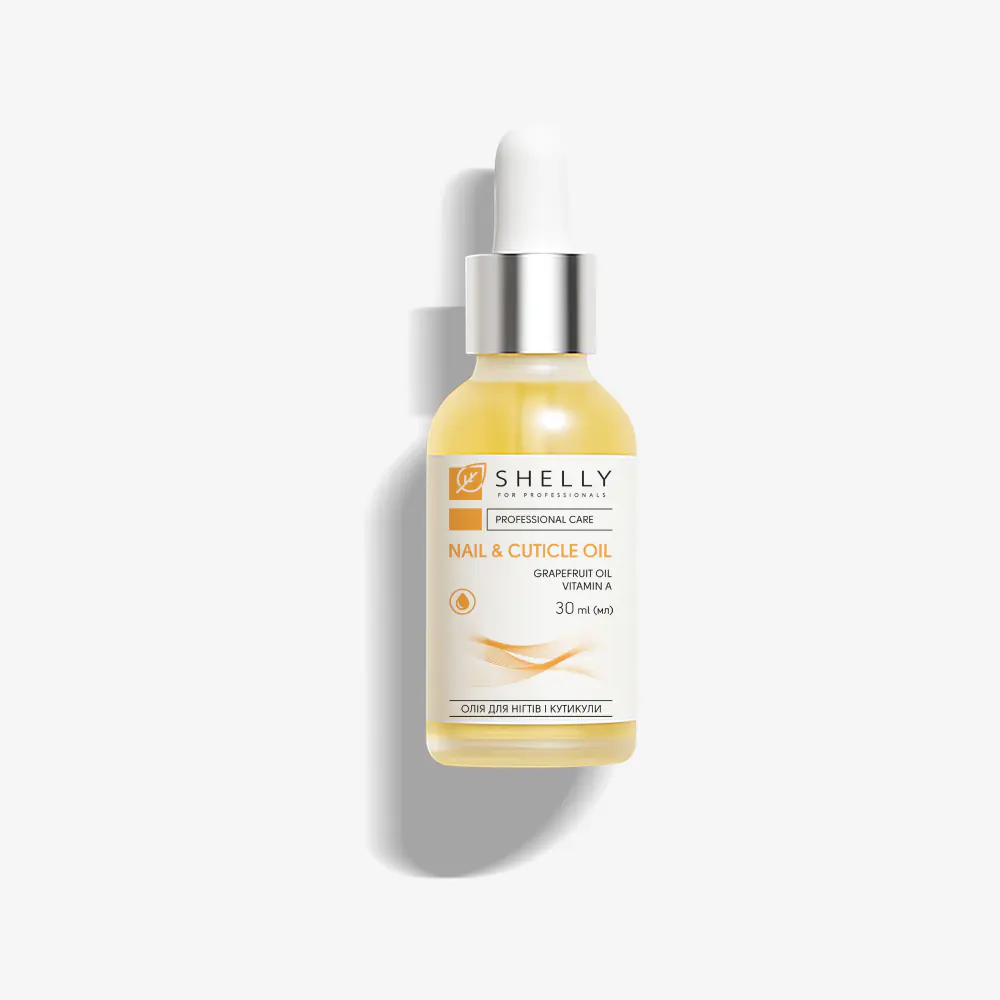 Масло для ногтей и кутикулы с экстрактом грейпфрута и витамином А Shelly 30 мл