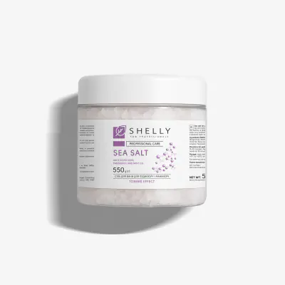 Сіль для ванн з іонами срібла, пантенолом та олією м'яти Shelly 550 г