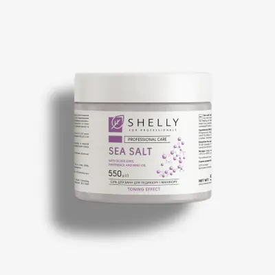 Соль для ванн с ионами серебра, пантенолом и маслом мяты Shelly 550 г