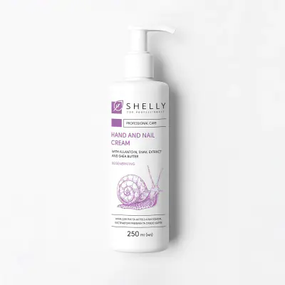 Крем для рук и ногтей с аллантоином, экстрактом улитки и маслом карите Shelly 250 мл