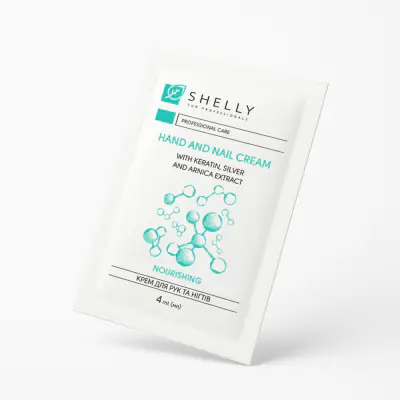 Крем для рук и ногтей c кератином, серебром и экстрактом арники Shelly 4 мл