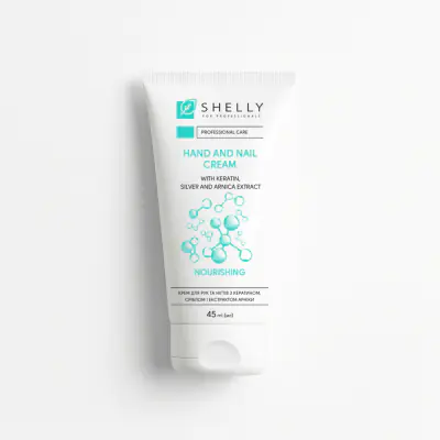 Крем для рук та нігтів з кератином, сріблом і екстрактом арніки Shelly 45 мл