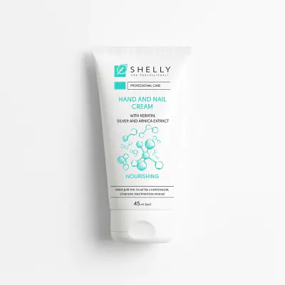 Крем для рук и ногтей c кератином, серебром и экстрактом арники Shelly 45 мл