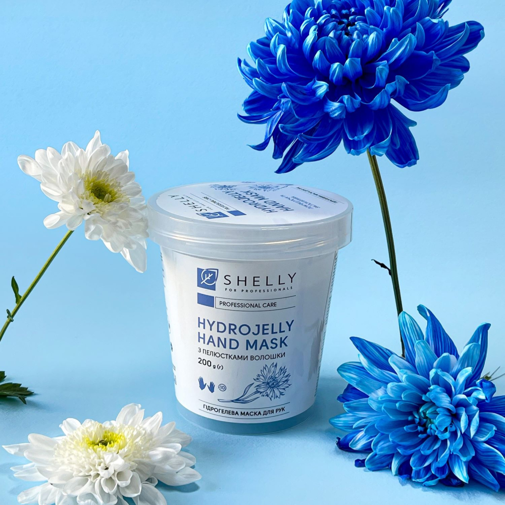 Гідрогелева маска для рук з пелюстками волошки Shelly 200 г
