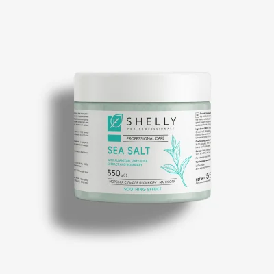 Соль для ванн з аллантоином, экстрактом зеленого чая и розмарина Shelly 550 г